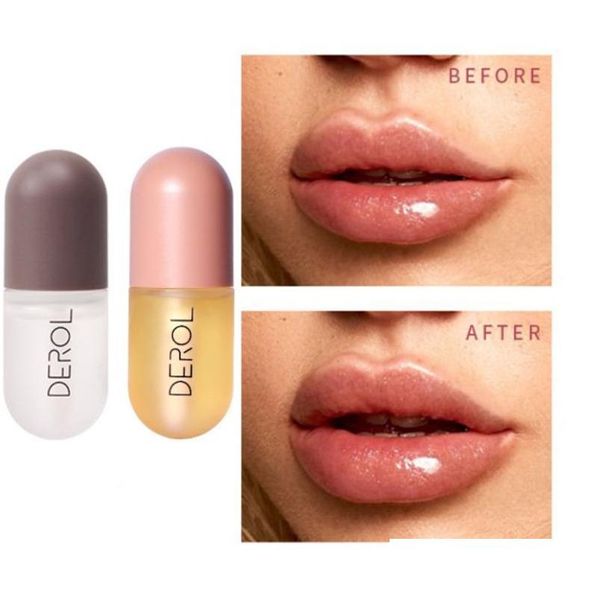 Brillo de labios Crystal Lips Plumper 5Ml Hidratante voluminizador instantáneo Reparación regordeta sexy Reducir líneas finas Máscara Jelly Care Enhancer Dr Dhd8R