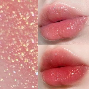 Brillo de labios cristal lentejuelas esmalte Color duradero hidratante gelatina brillante Gel brillante maquillaje de belleza TSLM2