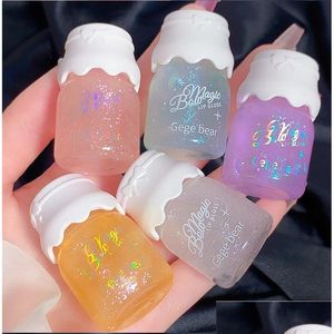 Brillant à lèvres Pot de lait mignon Huile pulpeuse Hydratant Rouge à lèvres Glitter Lipgloss Longue durée Maquillage Drop Livraison Santé Beauté Lèvres Dhjzt