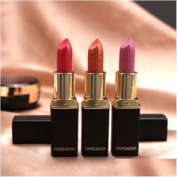 Lip Gloss Dro New 9 Color Handaiyan Mermaid Shiny Metallic Lipstick Pearlescent Change En Stock Avec Gift Drop Delivery Health Bea Dh2Xx