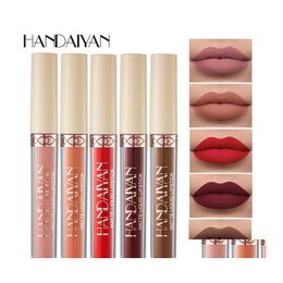 Lip Gloss Drop Handaiyan Matte Liquid Lipstick Langdurige naakt Veet waterdichte rode pigment vrouwen make -up levering gezondheid schoonheid lippen DHVS6