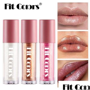 Lip Gloss Fit Colors Hidratante High Metallic Diamond Pearly Shimmer Liquid Lipstick Glaze Drop Delivery Salud Belleza Maquillaje Labios Dhyi7