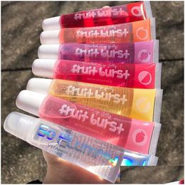 Lipgloss Fruit Lip Pruim Olie Glans Hydraterend Glanzend Vitamine E Mineraal Lippenverzorging Balsem Langdurige schoonheid Make-up Gezondheid Schoonheidsmake-up Dhp2O