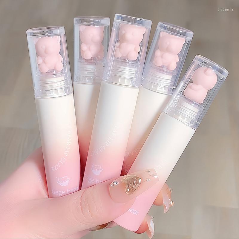 Lip Gloss Gege Bear Batom hidratante Hidratante há muito tempo impermeável não fácil de desaparecer design fofo