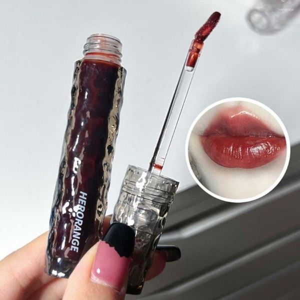 Brillant à lèvres glaçure cosmétiques coréens outil de maquillage boue hydratant gelée liquide rouge à lèvres miroir plus dodu teinté