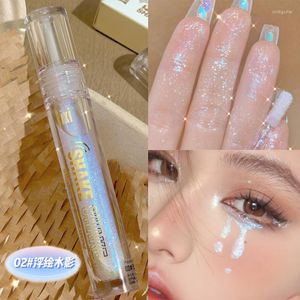 Lip Gloss Glitter Highlighter Liquid Eye Shadow Eyeliner Duurzame waterdichte Pearl Shiny Shake High Fight Silondworm Make -up