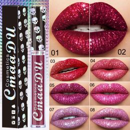 Lipgloss Glitter Shiny Lipgloss Pearl Glossy Liquid Lipstick Red Pink Stain Stick Cute Tint Makeup Cosmetic