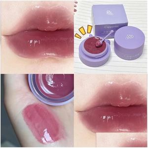 Brillo de labios Mermelada de uva Jalea Textura Tintado Hidratante Espejo Esmalte Enlatado Chica Maquillaje Cosmético Agua Luz Lápiz labial Gota Entrega Sanar DHJJB