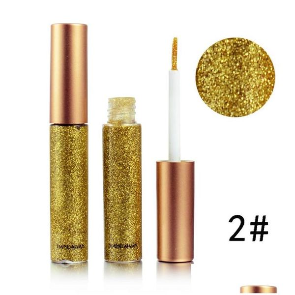 Brillant À Lèvres Handaiyan Glitter Stylo Eyeliner Liquide 10 Couleurs Brillant Métallique Eye Shadow Liner Drop Delivery Santé Beauté Maquillage Lèvres Dhqwx