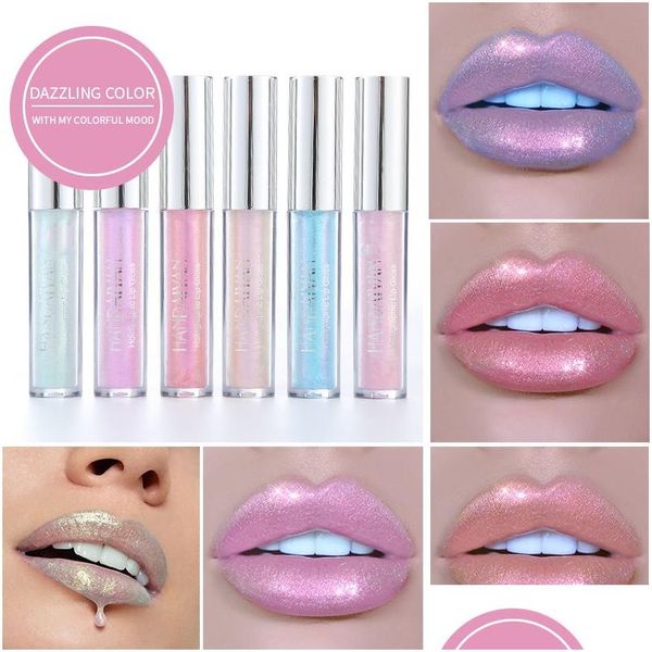 Brillant à lèvres Handaiyan Iridescent Sheer Glitter Shine Lipgloss Longue Dernière Maquillage Nutritif Liquide Gloss Drop Livraison Santé Beauté Lèvres Dh1Rx