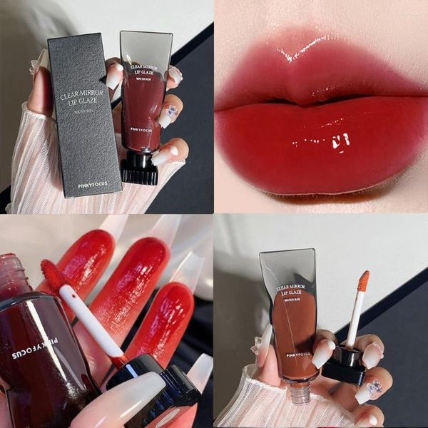 Brillo de labios HEALLOR Sexy Red Mirror Glaze Hidratante Brillante Taza antiadherente para niñas Lápiz labial Mujeres Maquillaje Tinte cosmético