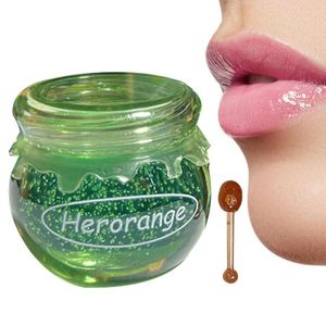 Huile hydratante de pot de miel de lustre de lèvre de longue durée avec des produits de soin de brosse