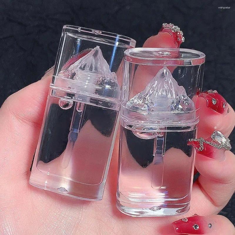 Lip Gloss Ice Mountain Crystal Jelly Glaze Olio cosmetico trasparente Idratante Labbra impermeabili Rossetto Vetro Li J1e7