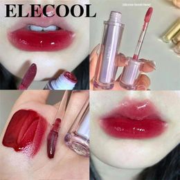 Brillant à lèvres thé glacé miroir eau glaçure teinte rouge brume douce 8 couleurs imperméable cosmétiques liquide rouge à lèvres hydratant