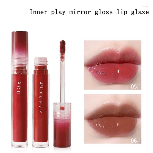 Brillant à lèvres jeu intérieur miroir glaçure rouge à lèvres Transparent et sans décoloration graduel rouge même Type