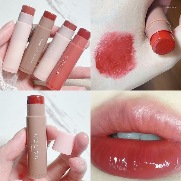 Brillo de labios Lápiz labial japonés con diseño simple Hidratante de color Hidratante Brillo de labios Tinte Maquillaje Cuidado Base Cosméticos