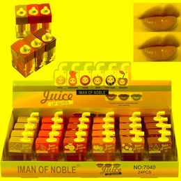 Lip Gloss Juice Lipgloss Set 24 pc's met doos kawaii lot lipstick groothandel bulk shine vrouwen make -up bulklip