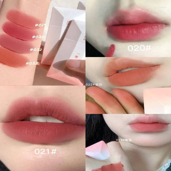 Brillant à lèvres corée velours mat rouge à lèvres Blush étanche longue durée plat carte brillant à lèvres antiadhésif tasse maquillage teinte stylo cosmétique