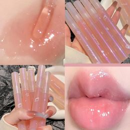 Brillant à lèvres coréen Transparent miroir hydratant liquide rouge à lèvres clair paillettes apprêt hydratant dodu soins outils