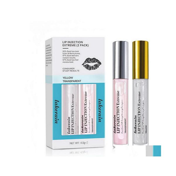 Brillo de labios Lakerain Glossy Plump Serum Hidratante Hidratante Nutritivo Boca grande Labios Enriquecimiento Maquillaje Gota Entrega Salud Belleza Dhkb6