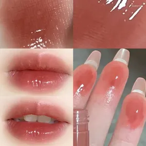 Lipgloss Lippenstift Kleine witte tube Glazuur Waterlicht Spiegel Waterdicht Hydraterende basismake-up Koreaanse cosmetica