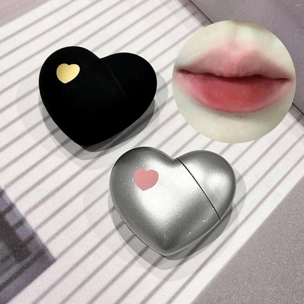 Brillant à lèvres en forme d'amour brillant à lèvres mat velours glaçure mignon coréen Design maquillage teinte longue durée imperméable à l'eau rouge à lèvres cosmétique 6 couleurs