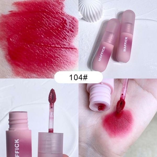 Brillo de labios MAFFICK Velvet Matte Glaze Lápiz labial de color notable Impermeable No se desvanece Delicado maquillaje de belleza