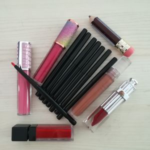Lip gloss fosco lipliner lápis rótulo privado personalizado 10 tons de longa duração 2022 kit de maquiagem escolher tubo conjunto de batom de veludo