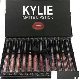 Brillant à lèvres Matte Nude Kit Maquillage imperméable Durable Lipgloss Cosmétiques Longue Durée Tasse Antiadhésive Liquide Ensemble Drop Livraison Santé Beaut Dhxt1