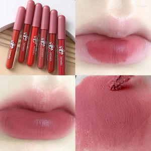 Brillant à lèvres mat velours imperméable longue durée hydratant rendu des couleurs Nude rose rouge à lèvres Sexy femmes lèvres maquillage cosmétiques