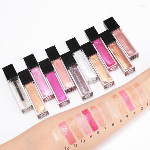 Lip Gloss Metallic Glaze Wholesale Bulk Private Label Cosmetica Custom Tubes met logo Duidelijke glanzende Lipgloss Pigment Glitter