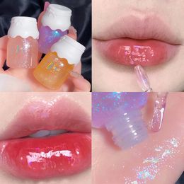 Lip Gloss Milk Jar Transparant glitterglas waterdichte niet-plakkerige niet-hydraterende tint plumper vloeibare lippenstift make-up cosmetica