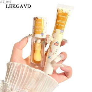 Lipgloss Melk Jelly Honing Lipolie/Crème Set Hydraterend Verminderen Liprimpels Reparatie Schrale Lipglossbalsem Lipverzorging Lip Voller