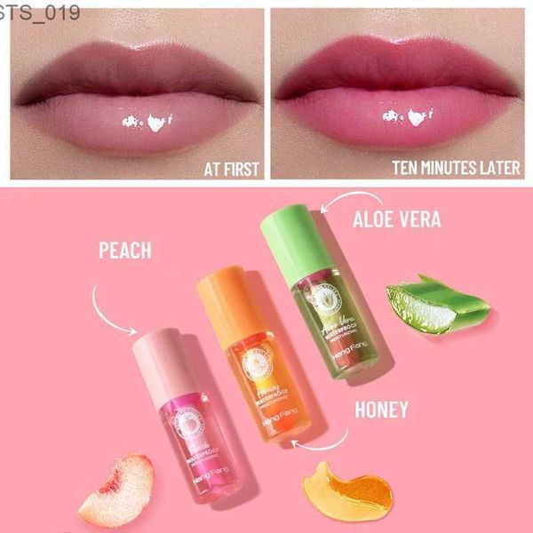 Brillo de labios Mini hidratante bálsamo labial con sensor de temperatura hidratante que cambia de color aceite labial melocotón aloe vera ilumina los labios reparadores pomada labial