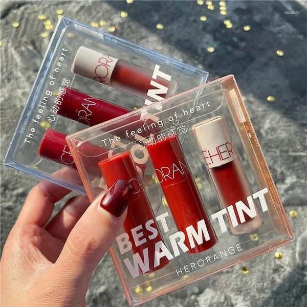 Brillant à lèvres Mini costume trois pièces durable 10 couleurs rouge à lèvres liquide miroir paillettes imperméable brillant cosmétiques