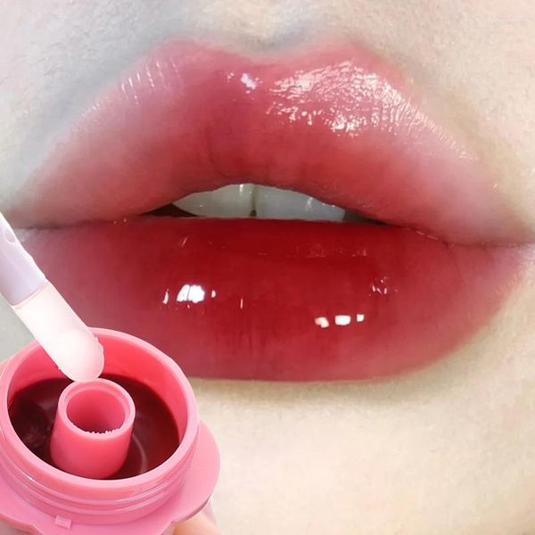 Brillo de labios Espejo Gelatina Duradera Cristal Agua Hidratante Esmalte Plumping Lápiz labial líquido Mujeres Labios Maquillaje Cosmético