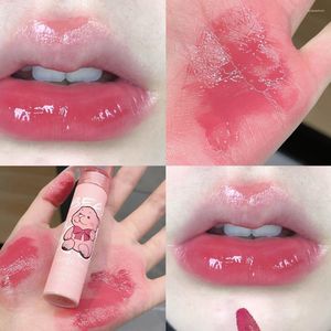Lipgloss spiegel waterlicht voor vrouwen glanzende glasvloeistoffen lippenstift roze bubbel kristalgelei hydraterende pluimglazuren hydrateren