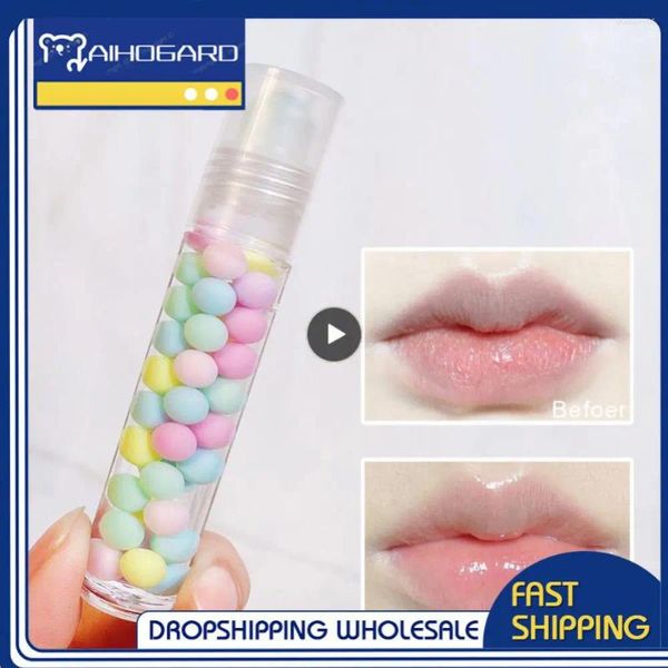 Lip Gloss Hidratizating Beads Colorido Glaze Aceite transparente Cosmante de agua de brillo labial incoloro