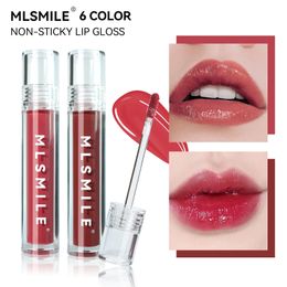 Brillant à lèvres miroir hydratant, gelée aqueuse, liquide durable, cosmétiques, maquillage de beauté, charmantes couleurs rouge chair