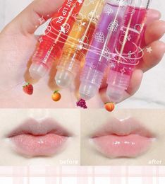 Lip Gloss Hydratant Roll-On Fruit Oil Mirror Transparent Lipstick Primer Réduire les ridules