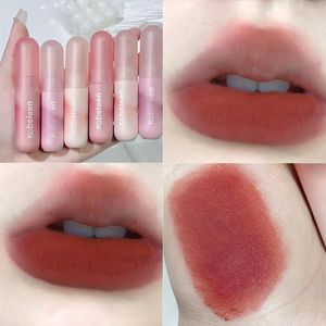 Brillo de labios Mousse Pequeño Paintball Mud Magic Matte Mist Nude Velvet Face Glaze Natural Grey Powder Lipst Q5M6