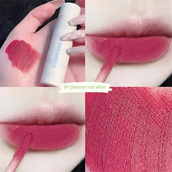 Brillant à lèvres boue mignon mat velours rouge à lèvres repulpant teinte rouge pour les lèvres maquillage imperméable longue durée Maquiagem