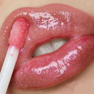 Brillant à lèvres rose violet à paillettes, hydratant durable, tasse antiadhésive, huile liquide naturelle légère, maquillage pour femmes, cosmétiques