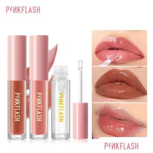 Brillant à lèvres Pinkflash Crystal Jelly Plumper Oil Shiny Clear Liquid Lipsticks Hydratant Femmes Maquillage Lèvres Teinte Baume Cosmétiques Drop D Dh9Pw