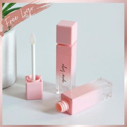 Lip Gloss Private Label 8 ml vierkante gradiënt roze lege toverstokbuizen Bulk schoonheid make -up lippenstift cosmetische container