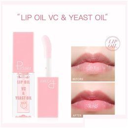 Bleau à lèvres pudaier Stberry Peach Hydrating Plum Nutritious Transparent Liquid Lipstick Huile de gouttes à lèvres clairs