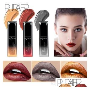 Lip gloss pudaier waterdichte matte veet glanzende lippenstift balsem y rode tint 21 kleuren vrouwen mode make -up cadeau drop levering gezondheid beau dhpcf