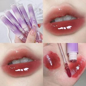 Lipgloss paars 5 kleuren spiegel verven moisturizer vloeistof lippenstift waterdichte langdurige rode tint Koreaanse make -up cosmetica