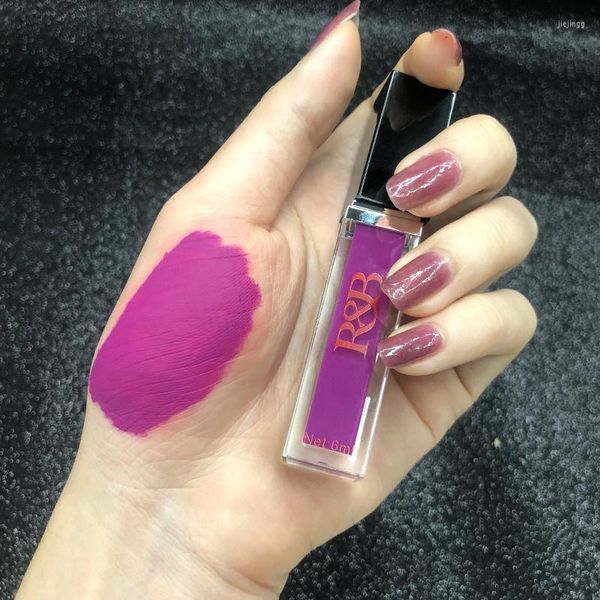 Lèvre brillant RB Outlet Factory Liquid Lipstick Makup Makup Purple Fuchsia durable