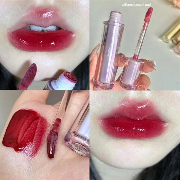 Rouge à lèvres liquide à brume douce, teinte rouge, brillant à lèvres, maquillage féminin, miroir d'eau, 8 couleurs, thé glacé, cosmétiques, tasse antiadhésive